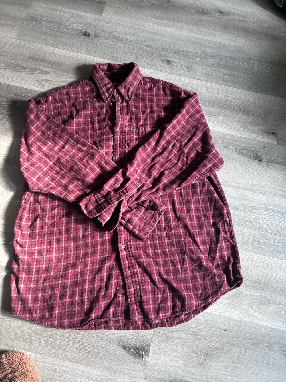 Saddlebred Red Plaid Casual Button-Down Shirt